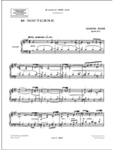 Nocturne N°11 Opus 104-1 - FAURÉ - Partition - Piano